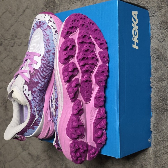 Hoka One One Pink and Purple Athletic Shoes - Picture 3 of 6